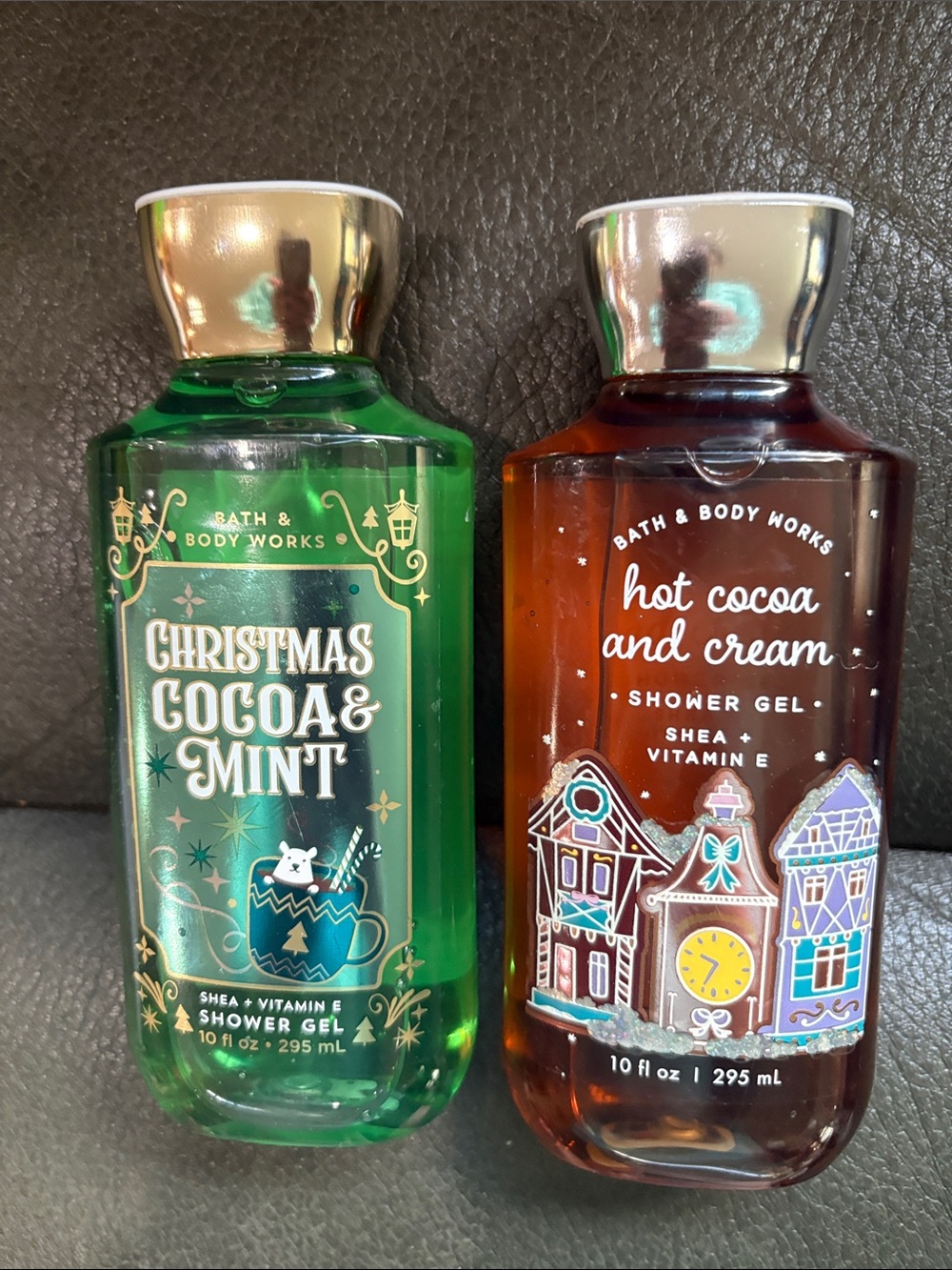 Bath and body works shower set in Christmas cocoa & mint and hot cocoa & cream